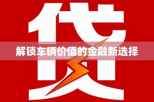 花溪解锁车辆价值的金融新选择