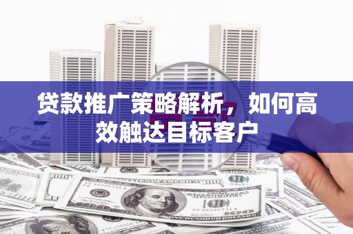 花溪贷款推广策略解析，如何高效触达目标客户
