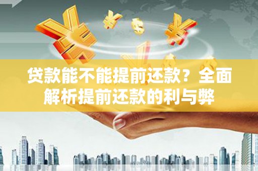 花溪贷款能不能提前还款？全面解析提前还款的利与弊
