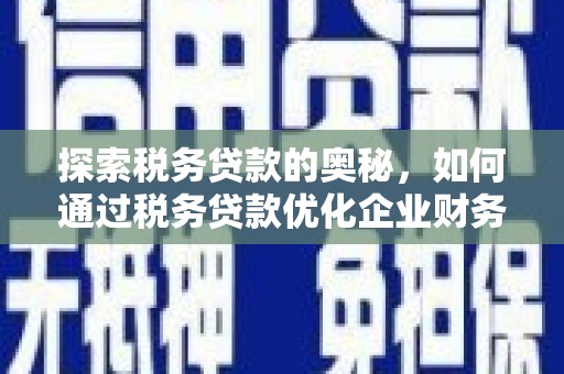 花溪探索税务贷款的奥秘，如何通过税务贷款优化企业财务