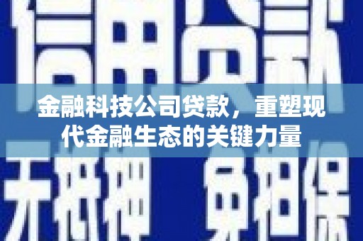 花溪金融科技公司贷款，重塑现代金融生态的关键力量